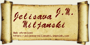 Jelisava Miljanski vizit kartica